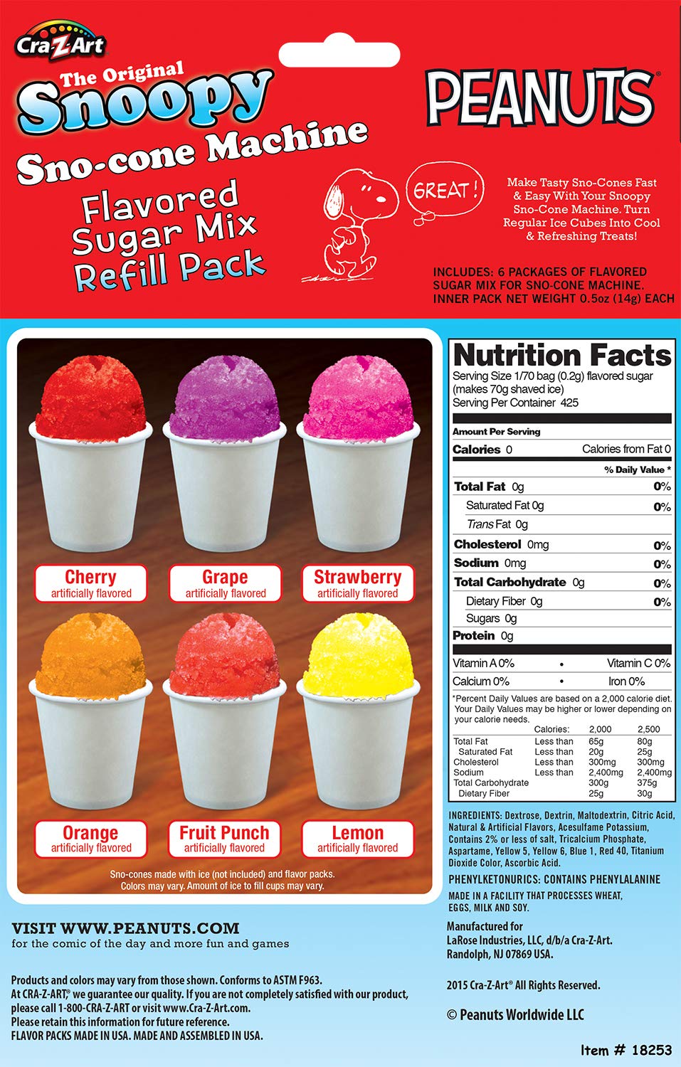 Snoopy Snow Cone Maker Refill 3 oz : Amazon.ca: Home